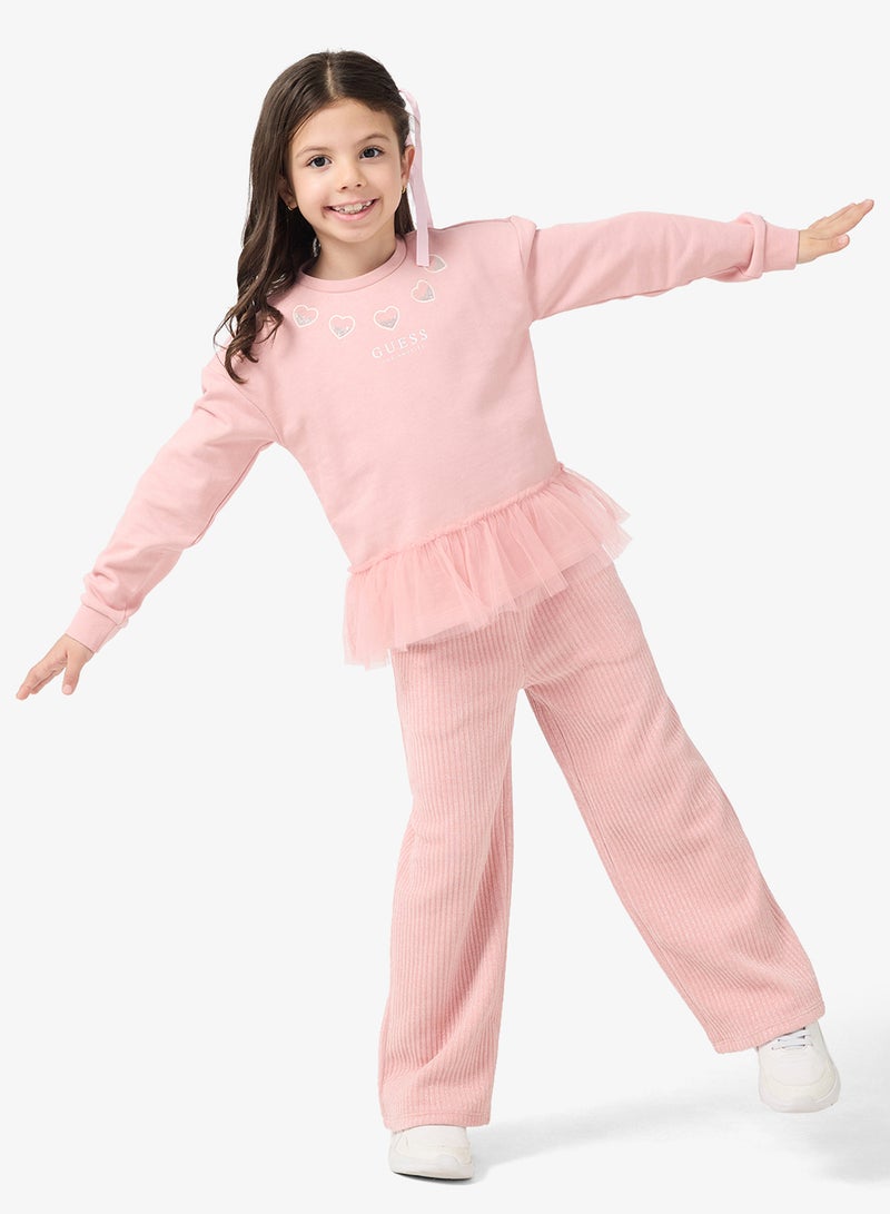 جس سويت شيرت أطفال بياقة مستديرة بطبعة جرافيك - Image 4